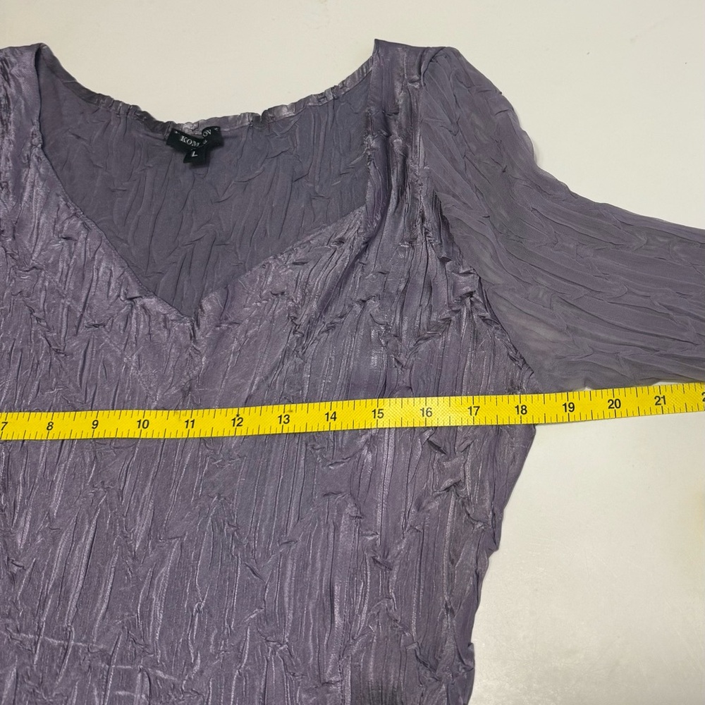 KOMAROV Midnight Crocus color 3/4 length  dress size L - Picture 11 of 13